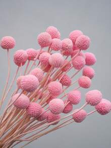 10/20件人造金色球形花束，玻璃般無殘留雪蓮花，鮮豔多色球形花朵，適合DIY手工、婚禮與居家裝飾，耐用中心裝飾，適用鄉村到現代花卉風格 - 粉紅色黃金球 - 查看 2