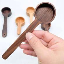 1PC Wooden Scoops For Canisters, Coffee Scoop,Korean Style Wooden Coffee Ground Spoon, Measuring For Ground Beans Or Tea, Soup Cooking Mixing Stirrer Kitchen Tools Utensils - Multicolor - View 5