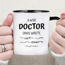 Nueva taza de café de cerámica de 1 pieza con diseño creativo de doctor, 11 oz/330 ml, divertida y linda taza para leche, regalo perfecto para amigos y familiares. - Imagen 1 pieza - Ver 7