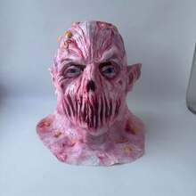 1pc Horror Mouthless Zombie Latex Mask, Realistic Scary Bio-Monster Head Cover, Practical Personalized Thriller Stage Haunted House Escape Room Ghost Face Costume Prop, Durable Exquisite Compact, Perfect For Masquerade Party Dress-Up - Mask - View 1