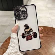 1 pieza Funda TPU borde electrochapado, compatible con iPhone, Galaxy y OPPO, apariencia elegante para todo tipo de estilos, trasera transparente alta definición, esquinas reforzadas con protección antideslizante y antigolpes MXSJFS1240 - SJFS-BK-MXSJFS1240 - Ver 1