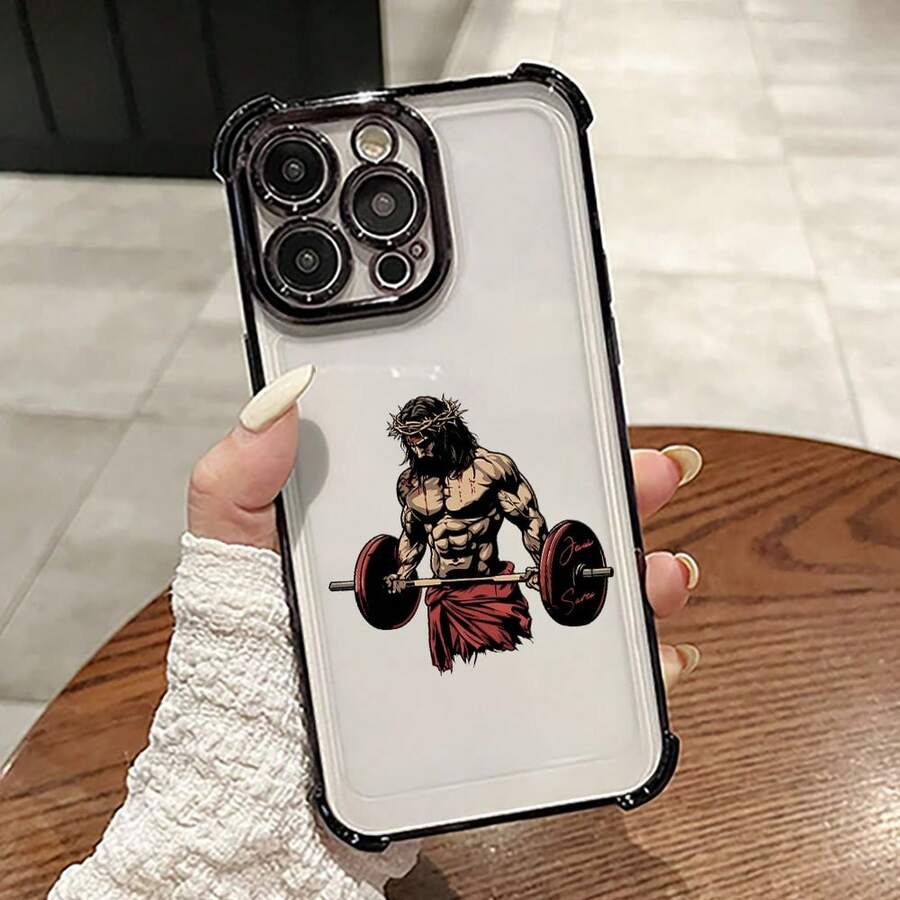 1 pieza Funda TPU borde electrochapado, compatible con iPhone, Galaxy y OPPO, apariencia elegante para todo tipo de estilos, trasera transparente alta definición, esquinas reforzadas con protección antideslizante y antigolpes MXSJFS1240 - SJFS-BK-MXSJFS1240 - Ver 1