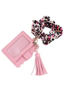 Wristlet Wallets For Women, Keychain RFID Blocking Credit Card Holder, Small Girly Wallet With Bracelet, Silicone Beaded Tassel Key Ring Card Holder - 2849 - View 11