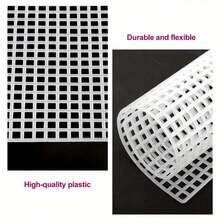 2pcs Large Pre-Cut Plastic Mesh Fabric Set (2 Mesh Templates + 2 Metal Chains + 4 Large Hole Plastic Needles + 14 Positioning Buckles + 4 D-Rings + 2pcs Of Snap Fasteners), Reusable Transparent Woven Mesh, Suitable For DIY Crochet/Knitting And Handbag Making, Ideal Gift For Craft Enthusiasts - Default - View 5