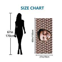 1 Personalized Photo/Text Beach Towel - Customizable Photo Pool Towel Blanket, Suitable For Uploading Personal Photos As A Unique Gift, Perfect For Beach, Bathing, Spa, And Travel Use - Black - View 6