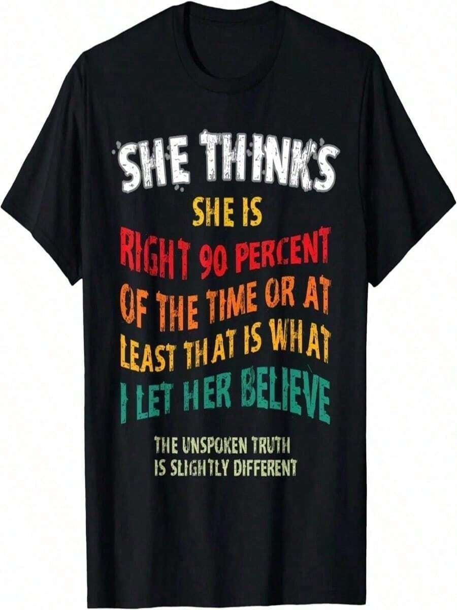 Plus Sizes - Plus Sizes - Women's Elegant Casual Crew Neck T-Shirt With Colorful And Fun Print For Spring - Black24 - View 1