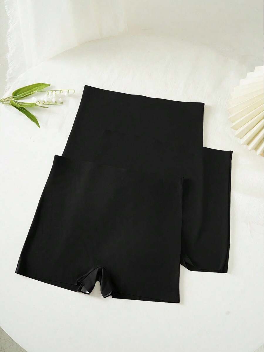 Women's 3-Piece Set Of Solid Color Anti-Exposure Shorts - Grey - View 1