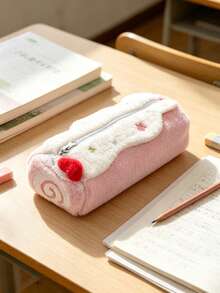 Cute Swiss Roll Pencil Case, Large Capacity Portable Storage Bag, Suitable For Commuting And Outings, Ideal For Back To School Season, School And Office, Perfect Back To School Gift For Classmates, Friends And Besties,Back To School - Multicolor - View 1