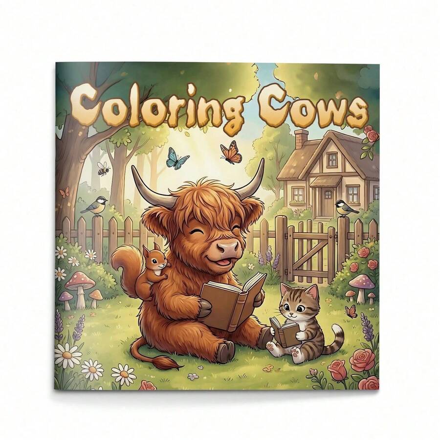 Libro de práctica de colorear de escenas de animales, múltiples temas disponibles, con páginas planas, áreas de coloreado guiadas e ilustraciones estilo historia, para desarrollar la atención, la observación y la expresión creativa en el aprendizaje diario - Práctica de colorear - Ver 1