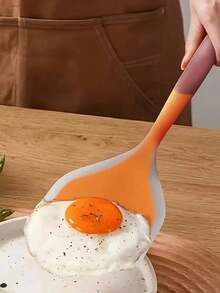 3/2/1pc Non-Scratch Wide Silicone Spatula, Heat-Resistant Non-Stick Pan Turner, Macaron Color-Block Long Handle, Anti-Slip Comfortable Grip With Hanging Hole For Easy Storage, One-Piece Silicone Material, Odorless, Soft Head For Enamel And Flat Bottom Pans, Suitable For Searing Steak, Pancakes, Tamagoyaki, Hand-Torn Pancakes, Multi-Functional Kitchen Cooking Tool, Colorful Silicone Cooking Spatula, Heat-Resistant Easy-To-Clean Home Kitchen Utensil - Multicolor - View 3