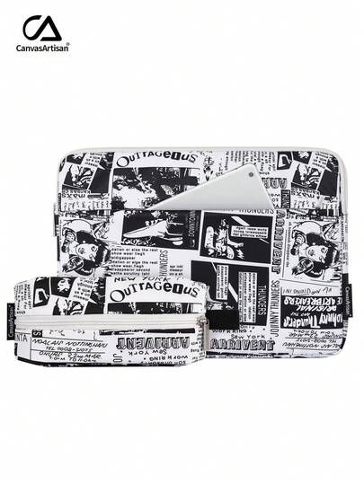 canvas artisan Sim Shockproof Notebook Bag Printing Laptop Sleeve Universal Polyester Laptop Bag