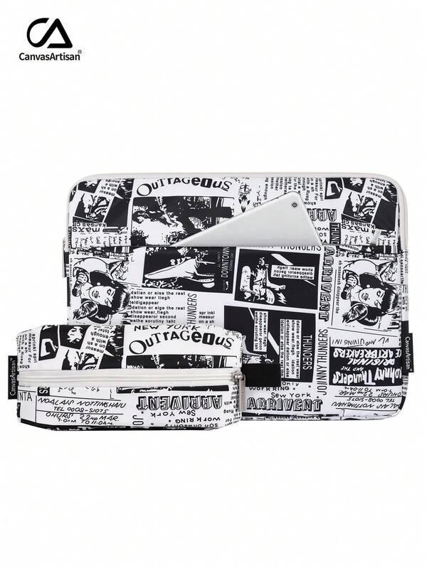 canvas artisan Sim Shockproof Notebook Bag Printing Laptop Sleeve Universal Polyester Laptop Bag