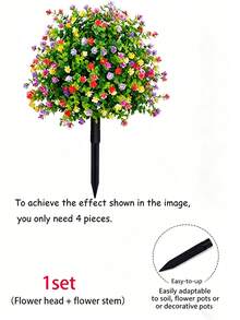 1/2 Stück künstlicher bunter Blumenstrauß aus der Frühling/Sommer-Serie, geeignet für Valentinstag, Garten, Outdoor, Wohnzimmer, Tisch, Schlafzimmer, Hochzeit, Vase, Outdoor-Gartendekoration, Lehrergeschenk, Frauengeschenk, künstliche Blumen Herbstdekoration, Herbstdekoration, Gartendekoration Outdoor (Falls ein Geruch vorhanden ist, wird empfohlen, 1-3 Tage zu lüften) - Verschiedenfarbig - Übersicht 13