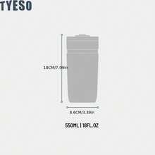TYESO Yeso 不鏽鋼保溫馬克杯 磨砂保溫杯附吸管 防漏咖啡杯 適用冰飲與熱飲 真空保溫 附眼睛貼紙 - 彩色 - 查看 9