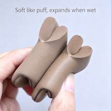 Chocolate Cookie Makeup Powder Puff Cushion Puff Small Slippers Makeup Concealer Setting Powder Puff Leather Surface Water-Resistant Large Puff - Multicolor - View 3