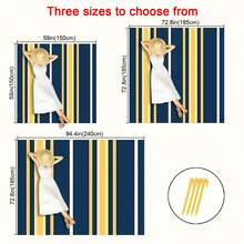 1pc Artistic Striped Pattern Beach Mat, Extra Large Beach Mat, Lightweight And Durable. Perfect For Travel, Camping And Picnic. Adult Extra Large Size. Perfect For Beach And Outdoor Adventure (Not A Beach Towel) - Multicolor - View 4