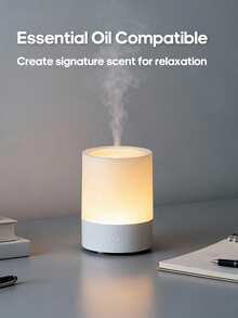 kinscoter 1 buah Diffuser Aroma Mini USB, Kapasitas 120ml, Ringkas & Portabel, Pelembap Udara Ultrasonik, Lampu Malam Berwarna Ringan, Diffuser Minyak Esensial, Cocok Untuk Kantor, Rumah, dan Hotel - Putih - View 2