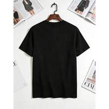 de cuello redondo, informal, talla grande 5XL, tela de punto ligera de 180 g/m², lavable a máquina, para primavera/verano/otoño, Día de San Valentín, Día del Padre, Día de Acción de Gracias. - Blanco - Ver 2