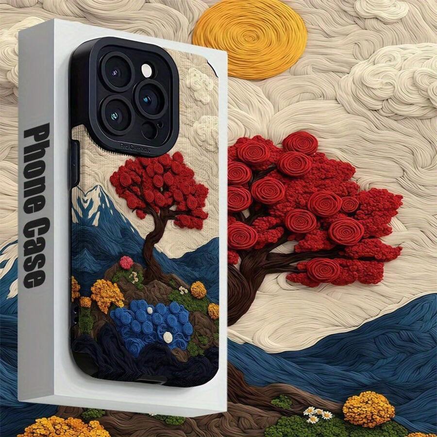 Funda para teléfono con diseño artístico de paisaje en 3D para  16/16 Plus/16 Pro/16 Pro Max/ 15/15 Plus/15 Pro/15 Pro Max/ 14/14 Plus/14 Pro/14 Pro Max/ 13/13 Pro/13 Pro Max/ 12/12 Pro/12 Pro Max/ 11/11 Pro/11 Pro Max, a prueba de golpes, resistente a la suciedad, cobertura total. - Estilo 1 - Ver 1