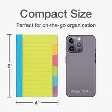 1pc Adhesive Label Divider With Bright Memo Notes And School Index Tabs, Suitable For Students And Adults Learning Supplies School Supplies - one-size - View 3