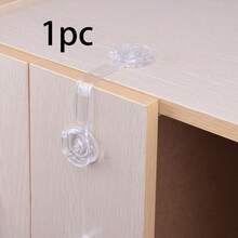 1/3/5pcs Transparent Invisible Self-Adhesive Drawer Limit Strap, No-Drill Adjustable Cabinet Door Lock, Home Storage Panel Adhesive Drawer Stopper, Retractable Strap Design, Room Decor, Storage Organization, Home Autumn Decoration - Multicolor - View 15