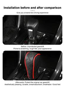 Car Gear Shift Cover With Bird Pattern Leather, Universal Anti-Slip Gear Shift Protective Cover, Dust-Proof Gear Shift Cover, Interior Control Cover Decorative Accessory - One Size Fits All - View 2