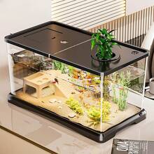 Acuario de escritorio pequeño de acrílico transparente con tapa de plantas, tanque de acuario mini de autocirculación para Betta y peces dorados, acuario de paisaje de sobremesa para decoración del hogar y oficina - Ver 10