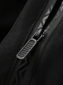 Pantalones largos para hombre de estilo deportivo al aire libre con bolsillos con cremallera, cintura con cordón, estampado, de moda y versátiles para ciclismo, senderismo, estilo novio, primavera/verano - Negro - Ver 9