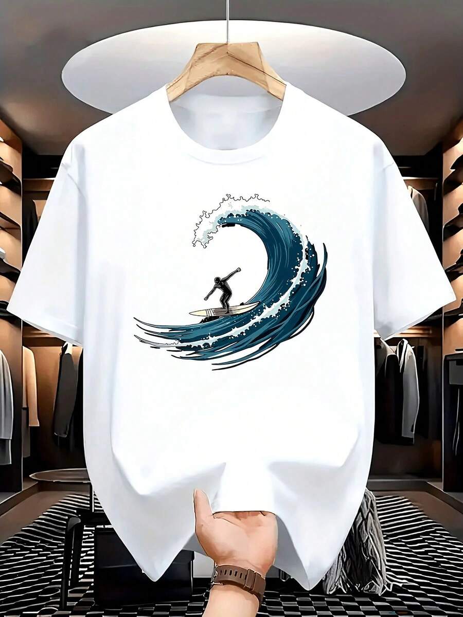 Men T-Shirts - 黑色 - 查看 1