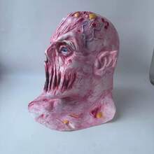 1pc Horror Mouthless Zombie Latex Mask, Realistic Scary Bio-Monster Head Cover, Practical Personalized Thriller Stage Haunted House Escape Room Ghost Face Costume Prop, Durable Exquisite Compact, Perfect For Masquerade Party Dress-Up - Mask - View 3
