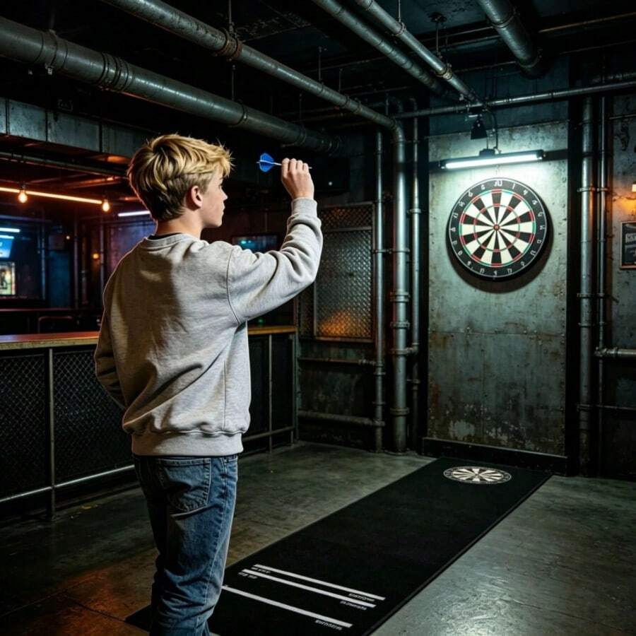 Dart Throwing Carpet 270X34cm Dart Throwing Mat Professional Dart Sports Accessory For Home Bar Party Leisure And Entertainment - Black - View 1