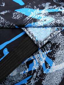 Conjunto de 2 piezas de mochila y bolso bandolera con estampado de grafiti de nailon para hombres, estilo callejero, adecuado para adolescentes en la escuela (mochila de vuelta a la escuela) - Azul - Ver 8