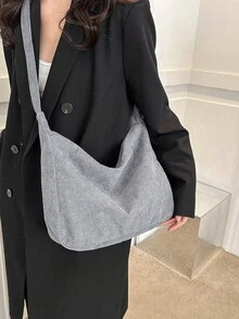 Bolso de Mensajero Clásico y Versátil, Resistente al Desgaste, con Correa Ajustable, para Trabajadores de Oficina y Estudiantes - Blanco - Ver 1
