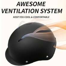Skateboard Bike Helmet For Adults Adjustable Unisex Adult Helmet - Stylish & Cool, Perfect For Men & Women - Ideal Holiday & Birthday Gift - Available In Black & White - Paintable & Suitable For Various Sports - Pure White - S - View 7