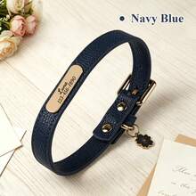 Lightweight PU Litchi Grain Soft Leather Customized Dog & Cat Collar, Sweet & Cute, Engraved Nameplate - Multicolor - View 19