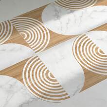 Stiker Lantai Vinyl Tempel dan Lepas 40*120CM, Pola Marmer Kayu Beige, Ubin Lantai Anti Selip Tahan Air yang Dapat Dilepas, Dekorasi Lantai Geometris Minimalis untuk Rumah Sewa, Kamar Tidur, Dapur, Kamar Mandi - Stiker lantai motif kayu - View 12