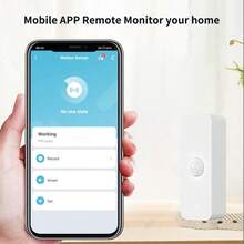 Sensor de movimiento PIR inteligente WiFi para control remoto por APP de hogar inteligente, enlace inteligente, protección de , compatible con Tuya Smart Life y Alexa - Ver 2