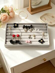 1/4/8pcs Velvet Multi-Color Ring Jewelry Storage Tray, Drawer-Style, Flocked, Jewelry Organizer Box, Anti-Oxidation, Ring, Earring, Bracelet, Organizer Tray - Multicolor - View 18
