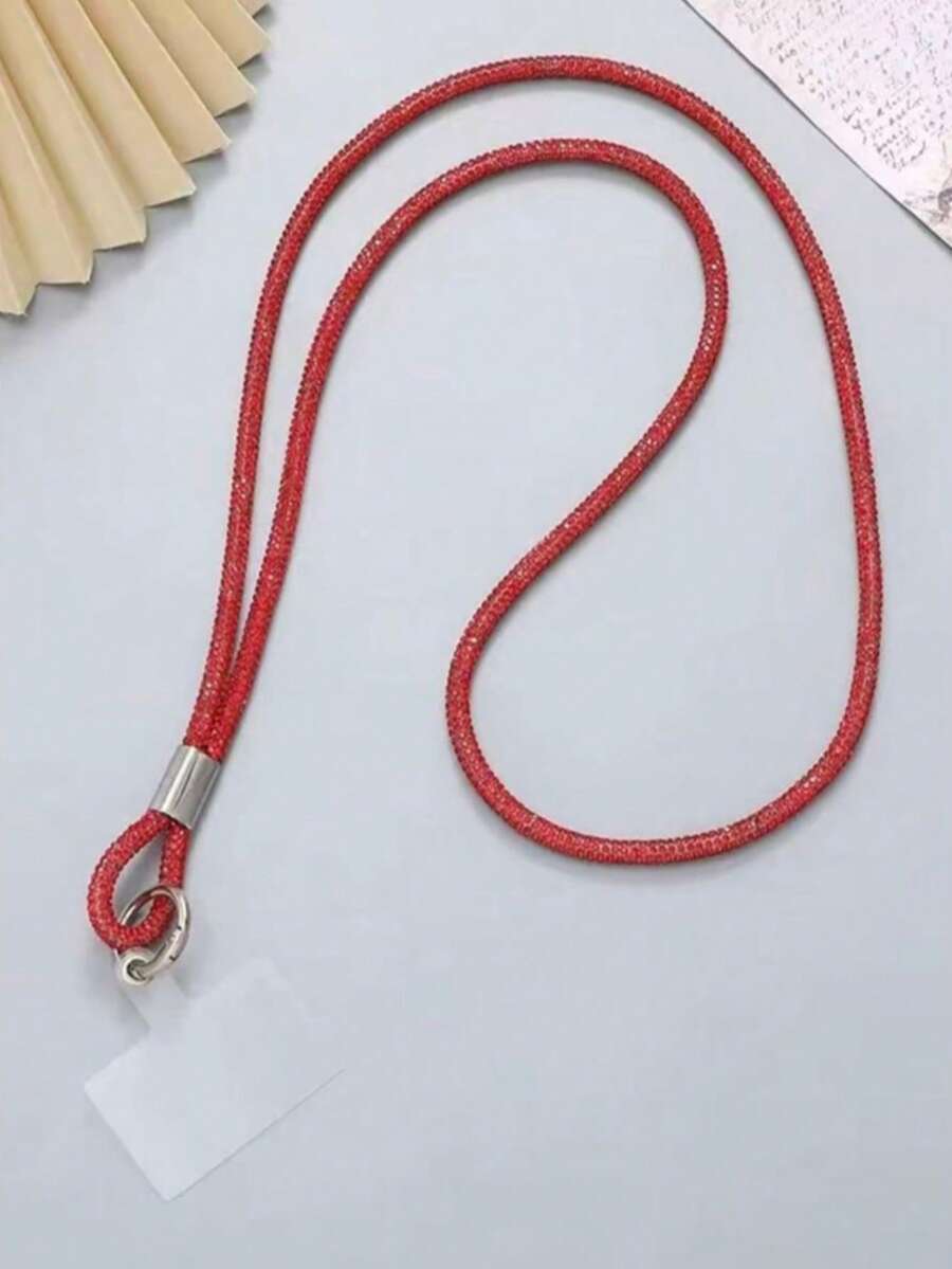 Glitter Neck Lanyard For All Phones And Cases - 紅色 - 查看 1
