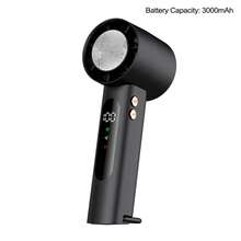 SULVGO Ventilador de mano de 3000mAh, nuevo ventilador portátil actualizado con función de compresión fría, velocidad ajustable (1-100), ventilador facial mini recargable por USB, adecuado para maquillaje, viajes, interiores y exteriores - Soporte de Mano - Ver 7