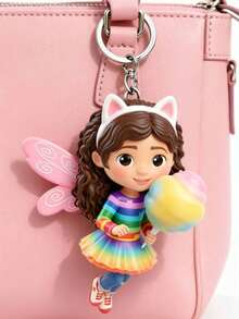 asmodee Llavero de dibujos animados, con impresión de alta definición, diseñado para ser ligero, portátil y duradero, no propenso a la decoloración. Adecuado para decorar bolsos o como accesorios de llaves. Crea fácilmente un artículo pequeño dinámico y portátil. - Multicolor - Ver 9