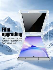 2pcs Anti-Peeping Dust-Free Tempered Glass Screen Protector, One-Click Dust Removal Installation, Office/Subway Privacy Protection, Compatible With Samsung Galaxy S26 A57/ 15T Poco M7 X7/ 17 Pro Max Series, Explosion-Proof, Scratch-Resistant, Anti-Peeping Phone Screen Protector, Smooth Oleophobic Layer, Auto-Adsorption, Easy Installation - Black - View 10