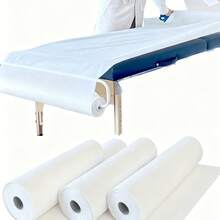 50張/捲一次性床單－無紡布材質、無香料、尺寸70x53cm，適用於美容院、SPA、按摩床、紋身工作室，按摩床罩，柔軟觸感，一次性 - 彩色 - 查看 2