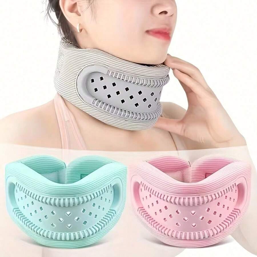 Đai hỗ trợ cổ di động mới chống gục đầu cho nam và nữ, hỗ trợ cổ văn phòng, chăm sóc và hỗ trợ cổ tại nhà, chống gục đầu, 3 màu có sẵn - Nhiều màu - Xem 1