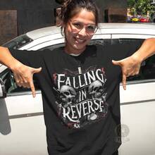 Falling In Reverse T-Shirt - Unisex Rock Music Band Tee - Rocker Style Shirt - Concert Apparel Gift - Falling In Reverse Merch - 白色 - 查看 8