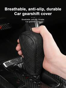 Car Gear Shift Cover With Bird Pattern Leather, Universal Anti-Slip Gear Shift Protective Cover, Dust-Proof Gear Shift Cover, Interior Control Cover Decorative Accessory - One Size Fits All - View 1