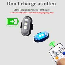 PAKRYS 2/4 buah Lampu LED Berkedip dengan Kontrol Jarak Jauh, 8 Warna 10 Mode, Pemasangan Kait dan Loop Perekat Kuat, Dapat Diisi Ulang USB 110mAh, Tahan Air, Lampu Peringatan Darurat LED/Lampu Sepeda Motor/Lampu Posisi Berkedip Nirkabel LED, Cocok untuk Mobil/Sepeda/Drone/Truk/Pesawat RC - MultiWarna - View 9