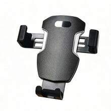 Round Air Vent Car Phone Holder, One-Hand Operation, Compact Design Without Blocking View, Suitable For Driving Use - Black - View 9