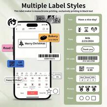 Impresora de etiquetas térmica portátil Marklife P15 sin tinta, máquina mini de pegatinas con etiquetas adhesivas compatible con D11/D110/Q30 - Multicolor - Ver 4