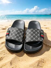 Men's Breathable Summer Sandals, EVA Thick Sole Slippers, Fashion Outdoor Casual Sandals, Outdoor Beach Slides - Black - View 3